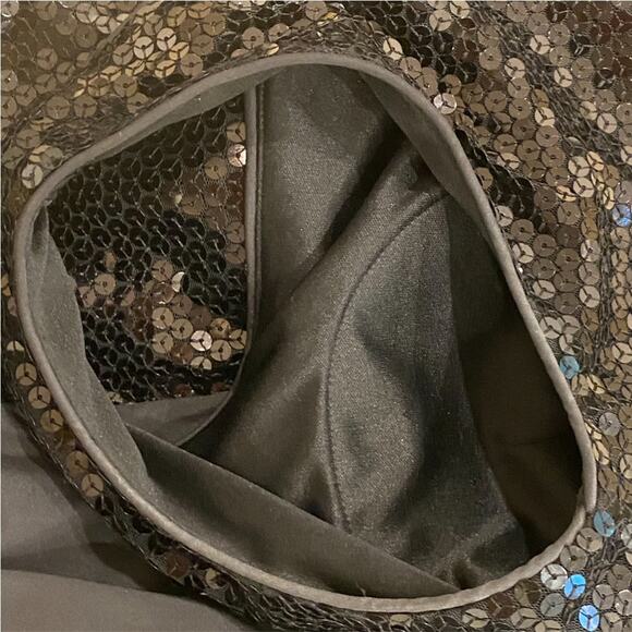 Vintage Black Cocktail Dress 16 Formal Homecoming Plus Size Dress Retro 50s - Picture 16 of 17